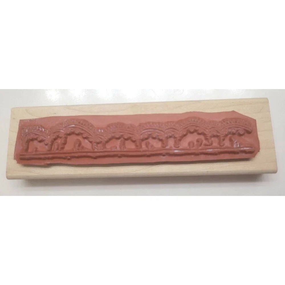Lace Ribbon Border Rubber Stamp Wood Stampin Up Art Crafts USA 1997 5.5